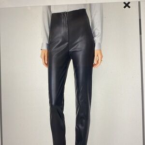 Ann Taylor black faux leather pants